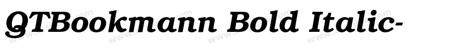 QTBookmann Bold Italic字体转换